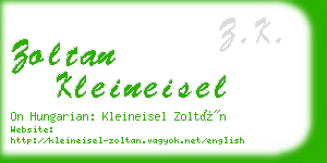 zoltan kleineisel business card